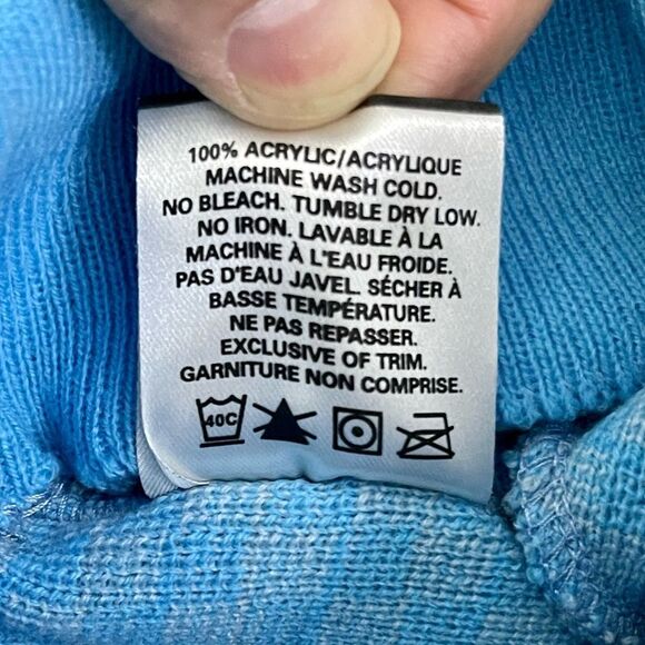 BULA Blue/Grey check Beanie. One size. - Picture 6 of 7